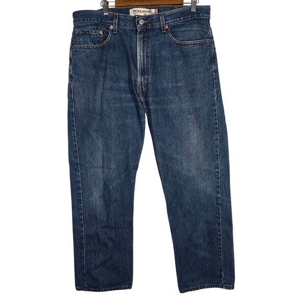 Levis 505 Regular Fit Mens‎ Jeans W38 L30 Medium Wash Denim Straight Leg - Picture 2 of 7